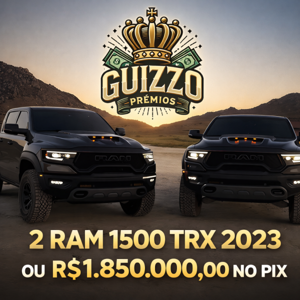 🚘 2 RAM 1500 TRX 2023 ou R$1.850 Milhões no PIX 💰